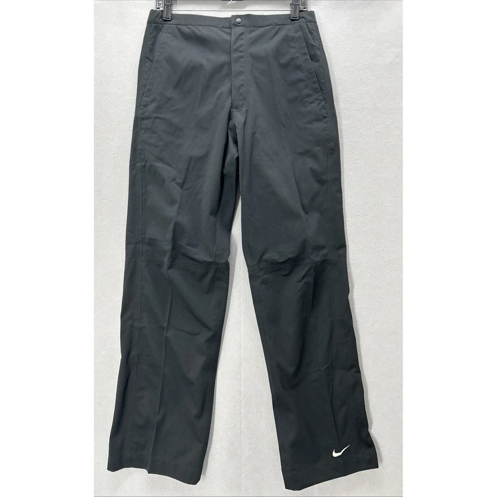 Nike Golf Storm Fit Rain Pants Mens M Black Waterproof Windproof Adjustable Cuff